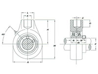 BUCNPHA Nickel Plated Hanger Units - Dimensions