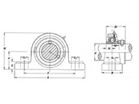 SNASP Pillow Blocks - Dimensions