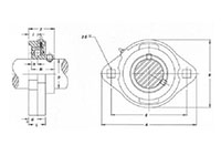 SSBSLF 2-Bolt Flange Units - Dimensions