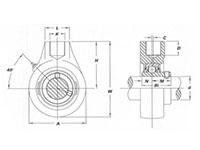 SUCNPHA/CUCNPHA Nickel Plated Hanger Units - Dimensions