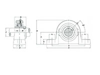 SUCNPP/CUCNPP Nickel Plated Pillow Blocks - Dimensions