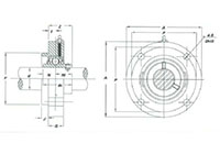 SUCSFCS Piloted Flange Units - Dimensions