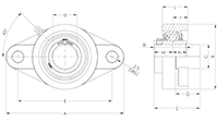 SUCSOFL IP69K 2-Bolt Flange Units - Dimensions