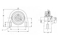 SUCTPA/CUCTPA/BUCTPA Thermoplastic Tapped Base Pillow Blocks - Dimensions