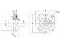 UCFCX 4-Bolt Piloted Flange Units - Dimensions