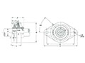 BUCNPFL Nickel Plated 2-Bolt Flanges - Dimensions