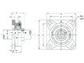 BUCNPF Nickel Plated 4-Bolt Flanges - Dimensions