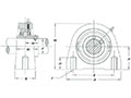 BUCNPPA Nickel Plated Tapped Base Pilow Blocks - Dimensions