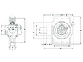 BUCNPT Nickel Plated Take Up Units - Wide Slot - Dimensions