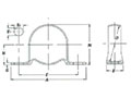 PP-ST Snap Together Pillow Block - Dimensions