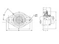 SNASFL 2-Bolt Flange Units - Dimensions