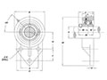 SUCNPFB/CUCNPFB/BUCNPFB Nickel Plated Flange Brackets - Dimensions