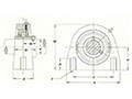 SUCNPPA/CUCNPPA Nickel Plated Tapped Base Pilow Blocks - Dimensions