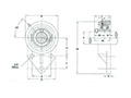 SUCSFB 3-Bolt Flange Bracket Units - Dimensions