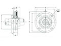 SUCSFCS Piloted Flange Units - Dimensions