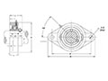 SUCSFL 2-Bolt Flange Units - Dimensions