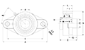 SUCSOFL 2-Bolt Flange Units - Dimensions