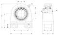 SUCSOPA IP69K Tapped Base Units - Dimensions